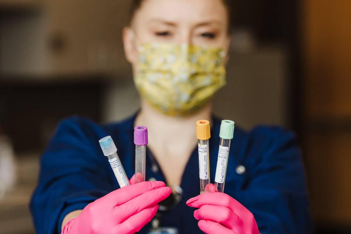 Photo of empty blood collection tubes